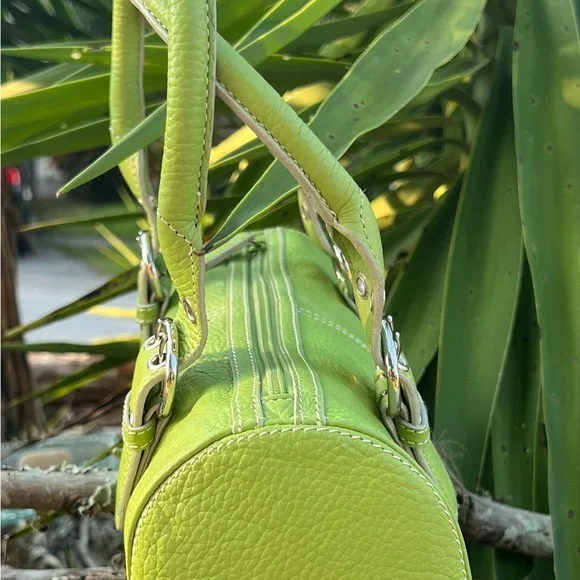 Bandolino Lime Green Leather Satchel Bag - Picture 2 of 14